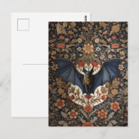 Flying Bat - Modern William Morris Floral