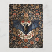 Flying Bat - Modern William Morris Floral Postkarte (Vorderseite)