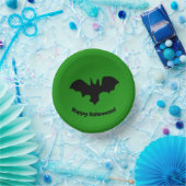 Flying Bat on Green Pappteller (Party)