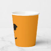 Flying Bat on Orange Pappbecher (Links)