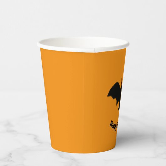 Flying Bat on Orange Pappbecher (Rechts)
