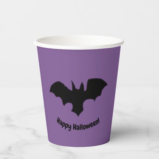 Flying Bat on Purple Pappbecher (Vorderseite)