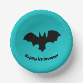 Flying Bat on Teal Pappteller