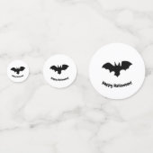 Flying Bat on White Confetti Konfetti (Rückseiten)