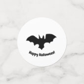 Flying Bat on White Confetti Konfetti (Klein Vorderseite)