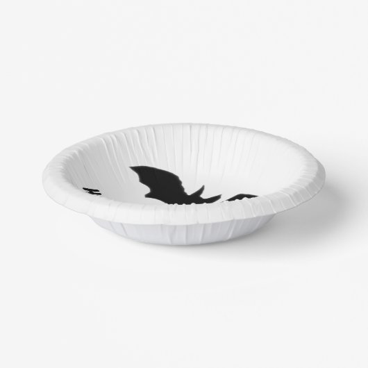 Flying Bat on white Paper Bowls Pappteller (Gewinkelt)