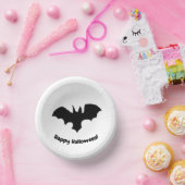 Flying Bat on white Paper Bowls Pappteller (Party)