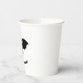 Flying Bat on White  Pappbecher (Links)