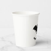 Flying Bat on White  Pappbecher (Rechts)