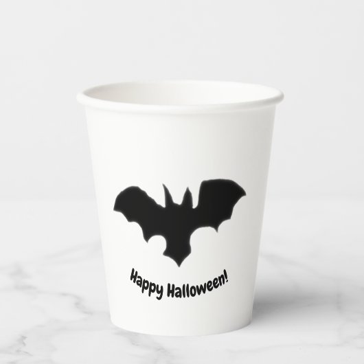 Flying Bat on White  Pappbecher (Vorderseite)