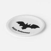 Flying Bat on White Pappteller (Schrägansicht)