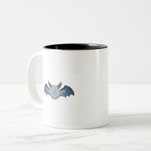 Flying Bat Zweifarbige Tasse (Vorderseite Links)