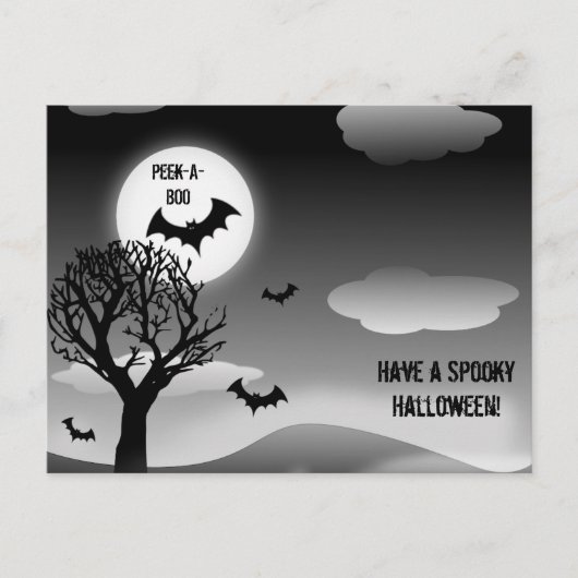 Flying Bats in Moonlit Sky Postcard Postkarte (Vorderseite)