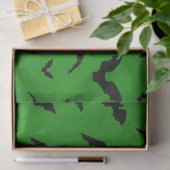 Flying Bats on Green Seidenpapier (Geschenk)
