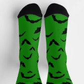 Flying Bats on Green Socken (Oben)