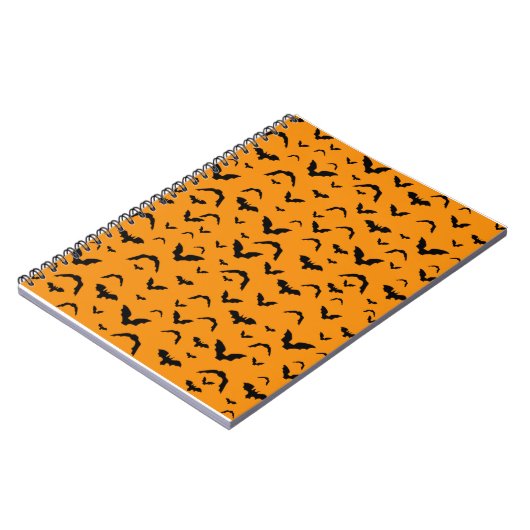 Flying Bats on Orange Notizblock (Linke Seite)