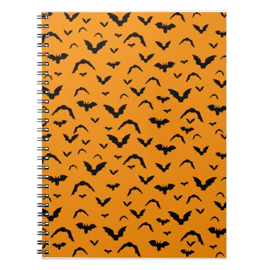 Flying Bats on Orange Notizblock (Vorderseite)