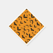 Flying bats on orange serviette (Ecke)
