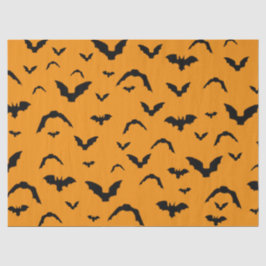 Flying Bats on Orange Tissue Paper Seidenpapier