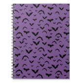 Flying Bats on Purple Notizblock (Vorderseite)
