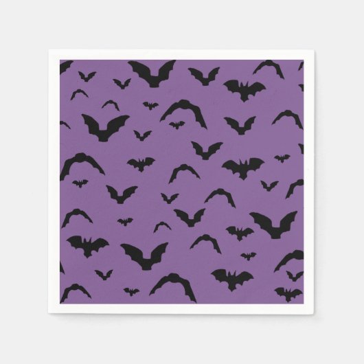 Flying bats on purple serviette (Vorderseite)