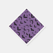 Flying bats on purple serviette (Ecke)