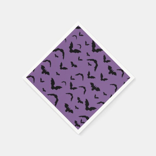 Flying bats on purple serviette (Ecke)
