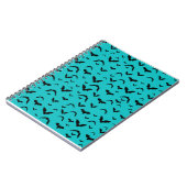 Flying Bats on Teal Notizblock (Linke Seite)