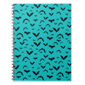Flying Bats on Teal Notizblock (Vorderseite)