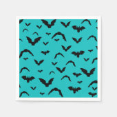 Flying bats on teal serviette (Vorderseite)