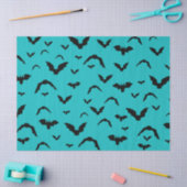 Flying Bats on Teal Tissue Paper Seidenpapier (Basteln)