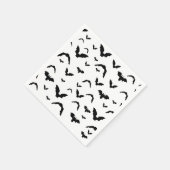 Flying bats on white serviette (Ecke)
