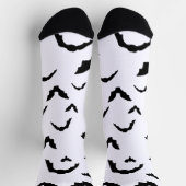 Flying Bats on White Socken (Oben)