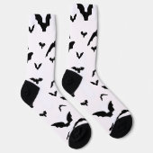 Flying Bats on White Socken (Rechts)