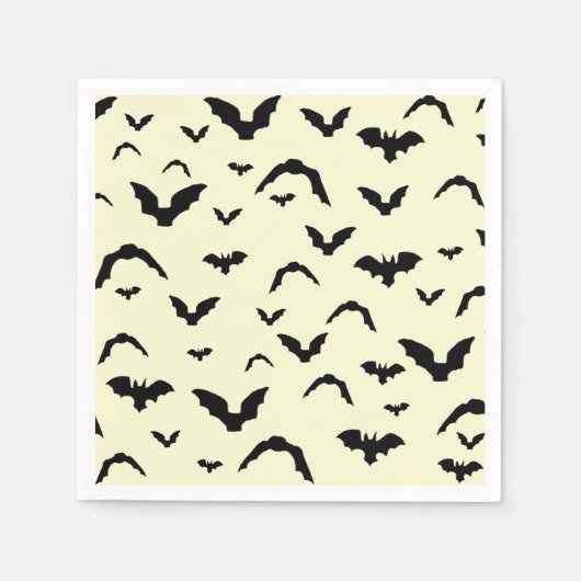 Flying bats on yellow serviette (Vorderseite)
