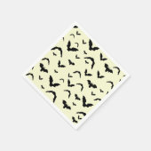 Flying bats on yellow serviette (Ecke)