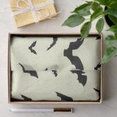 Flying Bats on Yellow Tissue Paper Seidenpapier (Geschenk)