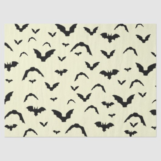Flying Bats on Yellow Tissue Paper Seidenpapier (Vorderseite)