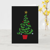 Flying Bats Weihnachtsbaum Karte (Gelbe Blume)