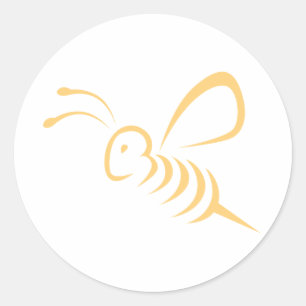 Flying Bee Insect-Logo Runder Aufkleber