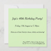 Flying Bienen - Personalisierte Party Einladung (Rückseite)