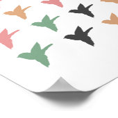 Flying Bird Art White Ver Poster (Ecke)