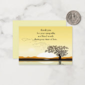 Flying Bird bei Sonnenuntergang Dankeschön Karte (Vorderseite/Rückseite Beispiel)