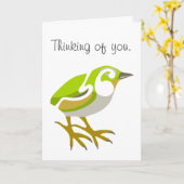 Flying bird, Denken Sie an Sie. Karte (Gelbe Blume)