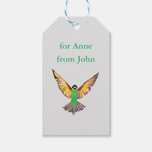 Flying Bird Geschenkanhänger (Vorderseite)