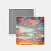 Flying Bird in Clouds Photo Magnet (Vorderseite/Rückseite)