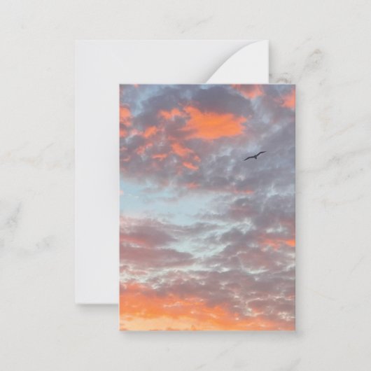 Flying Bird in Clouds Photo Mitteilungskarte (Vorderseite)