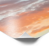 Flying Bird in Pink Clouds Photo Print Fotodruck (Ecke)