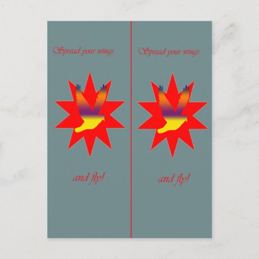 Flying Bird-Lesezeichen Postkarte (Vorderseite)