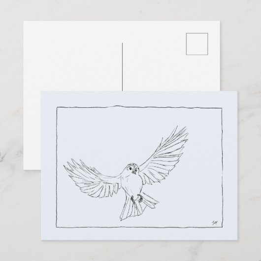 Flying Bird Postkarte (Vorne/Hinten)